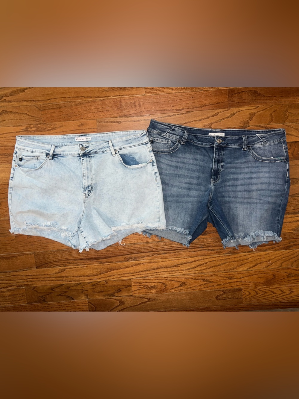 KanCan Distressed Denim Short Set - Size 24